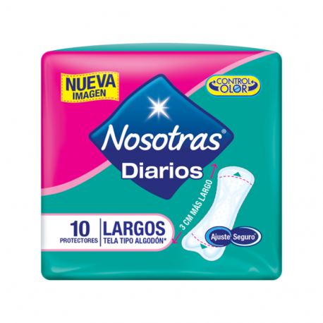 Protectores Nosotras Diarios Largos x10