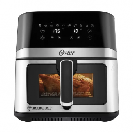Freidora De Aire Oster 7.5lts Digital Diamond Force Con Ventana Negra