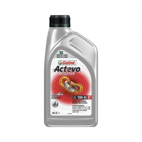 Aceite Castrol Actevo Scooter 4T 10W40 1 Litro / Caja X 6 Unidades