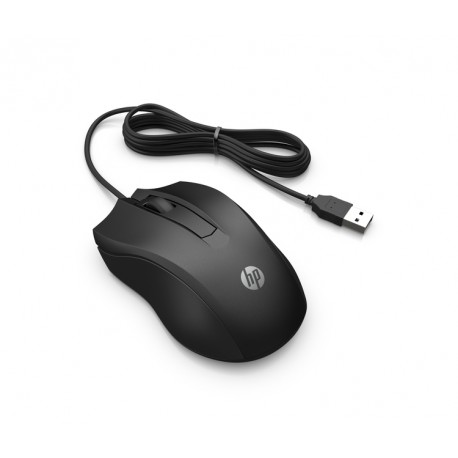 Mouse HP Alámbrico Óptico 100 Negro