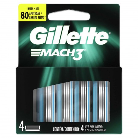Gillette Mach3 Repuestos Para Afeitar 4 Und