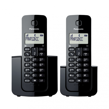 Teléfono Inalámbrico Dect Panasonic ID TGB112 2x1 Negro