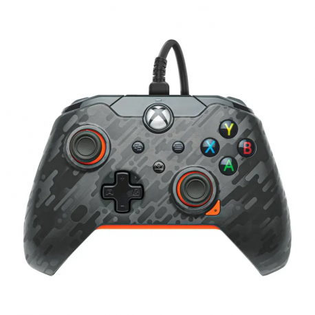 Control PDP Alámbrico para XBOX Carbón Atomico Gris|Naranja