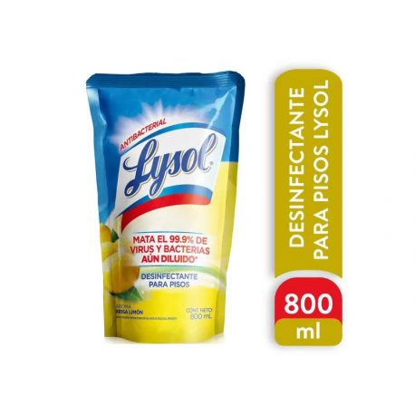Desinfectante Para Pisos Lysol Limón X 800ml