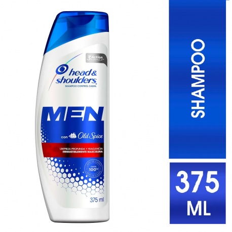 Shampoo Head & Shoulders Old Spice para Hombres, 375ml