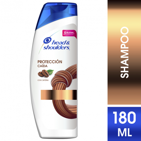 Shampoo Head & Shoulders Protección Caída Con Cafeína 180ml