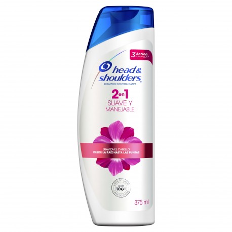 Shampoo Head & Shoulders  2en1 Suave Manejable X 375ml