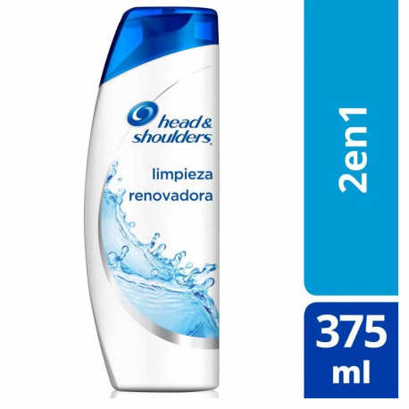 Shampoo Head & Shoulders 2 En 1 Limpieza Renovadora, 375 ml