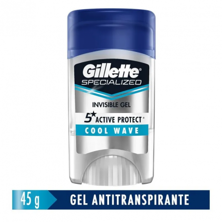 Desodorante Gillette Antitranspirante Gel Specialized Cool Wave X 45gr