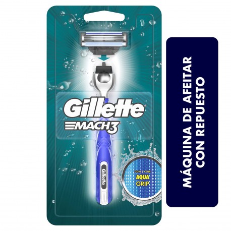 Maquina Gillette Mach3 Aquagrip 1 Und