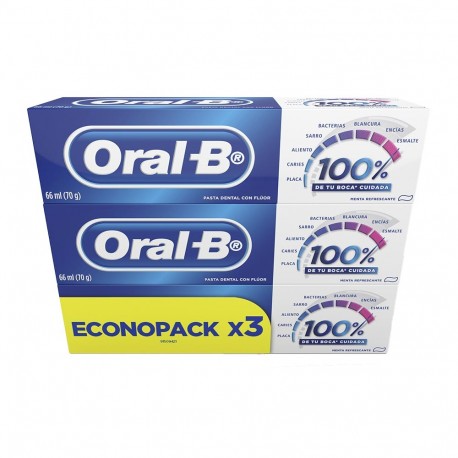 Oral-B Complete 4En1 Crema Dental Con Flúor 120g 3 unidades 