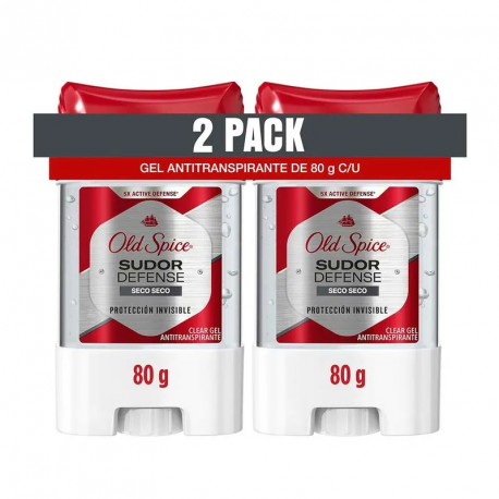 Desodorante Old Spice Gel Seco 80gr X 2 Unidades