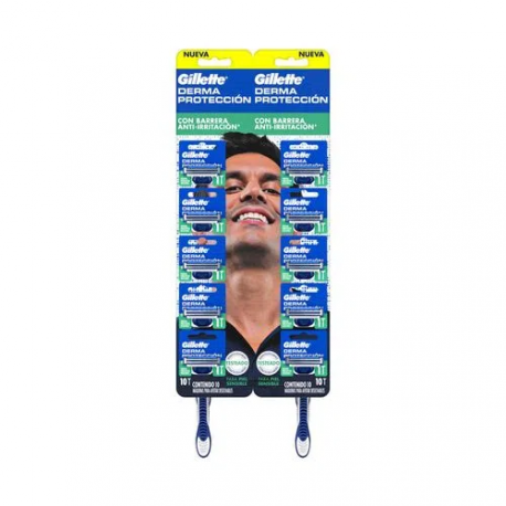 Maquina Prestobarba Derma Protección C x10