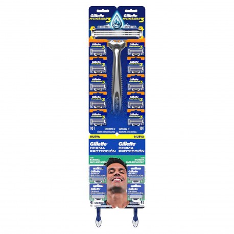 Maquina de afeitar Prestrobarba 3x10 +4 Gillette