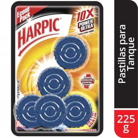 Desinfectante Para Inodoros Harpic Pastillas Azules 5 Und