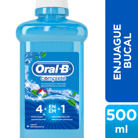 Oral B Complete 4en1  Menta Refrescante Enjuague Bucal 500 ml