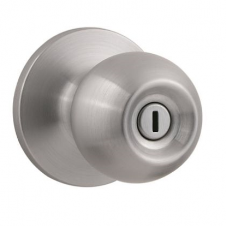 Cerradura Fanal Cilindrica Para Baño Con Pomo Metalico Acabado Inox