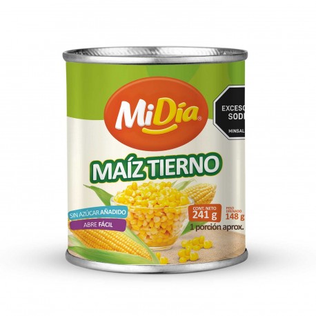 Maíz Tierno Enlatado MiDía 241g