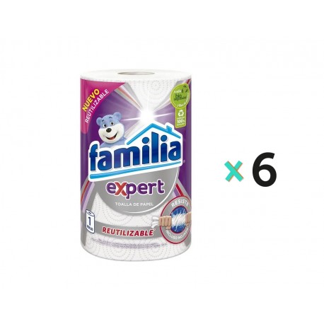 Kit virtual 6 Paquetes Toallas de cocina Reusable x55 Dt10% Familia