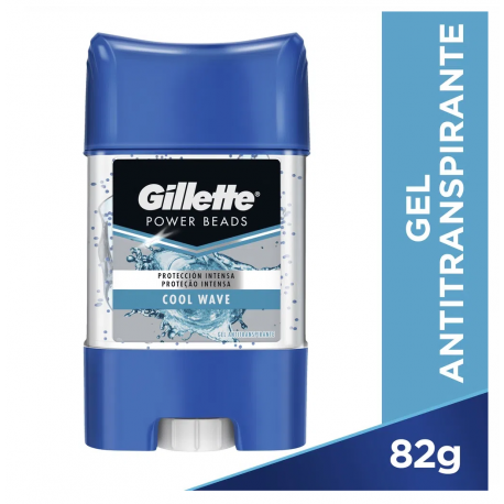 Gillette Power Beads Cool Wave Gel Desodorante 82 g