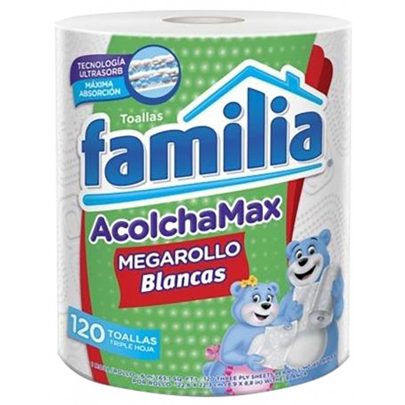  Toallas Acolchamax Familia Megarollo 120H