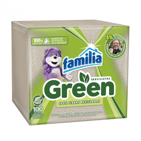 Servilletas Familia Green 36 U X 100