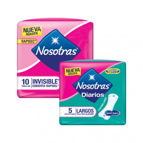 Toallas Higiénicas Nosotras 5 Protectores +10 Toallas Higiénicas 