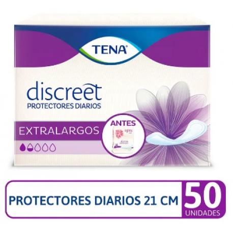 PROTECTORES DIARIOS TENA DISCREET EXTRALARGOS X 50UND
