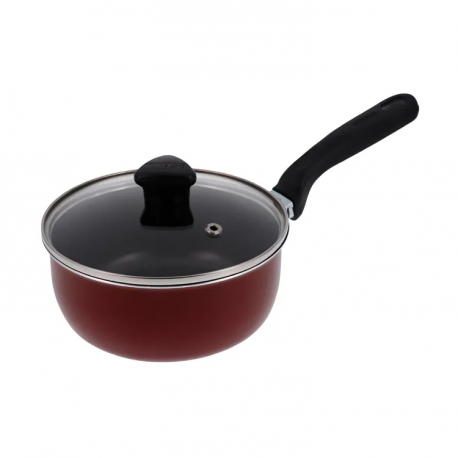 Perol con Tapa de Vidrio 16 cm Imusa Colors Antiadherente Rojo