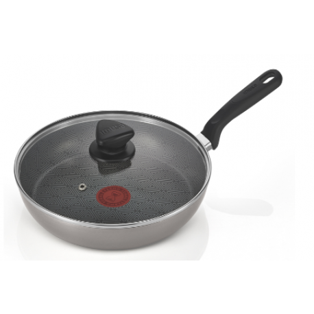 Sartén Imusa Antiadherente Alto Con Tapa De Vidrio Talent 26cm