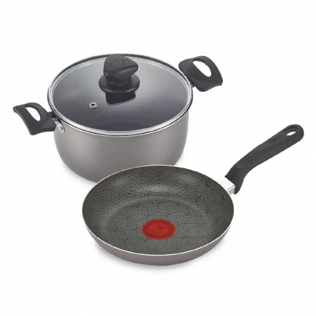 Combo Imusa Olla de 20 cm con Tapa de vidrio + Sartén de 20 cm Talent