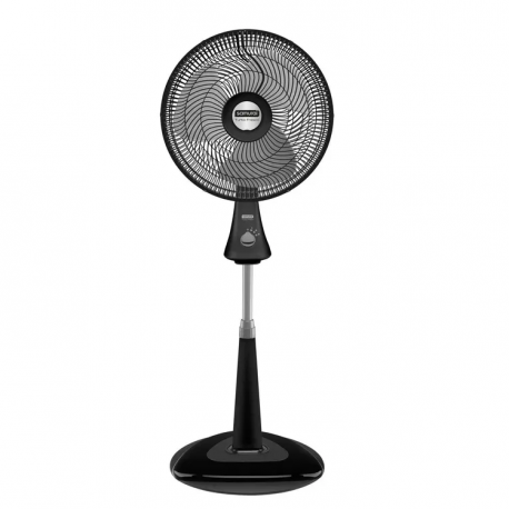 Ventilador Samurai Turbo Fresco Pedestal Negro