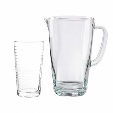 Set x 7 Piezas Cristar Jarra + 6 vasos