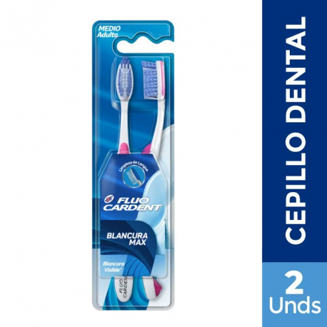 Cepillo De Dientes Fluocardent Blancura Max X 2 Unidades