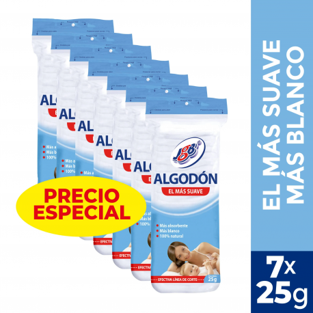 Algodón JGB Purificado Bolsa X 25gr / 7 Paquetes