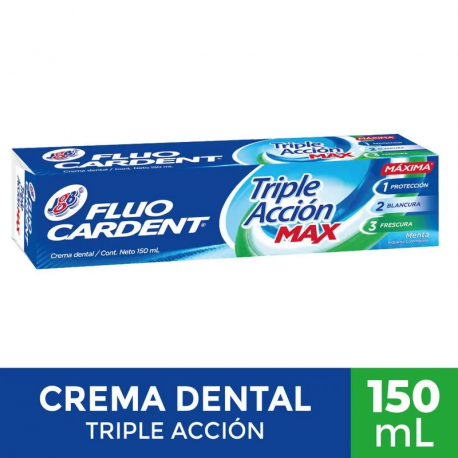 Crema Dental Fluocardent Triple Acción Max X 150ml