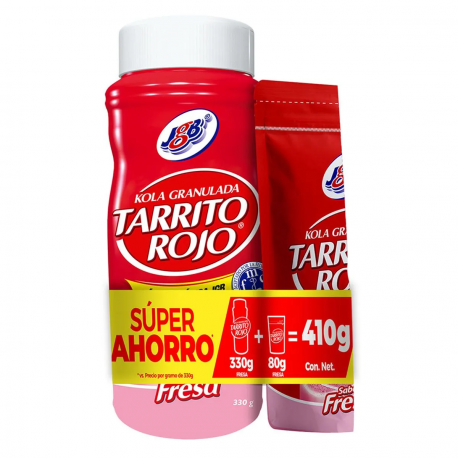 Kola Granulada JGB Tarrito Rojo Fresa x 330gr + Sobre X 80gr