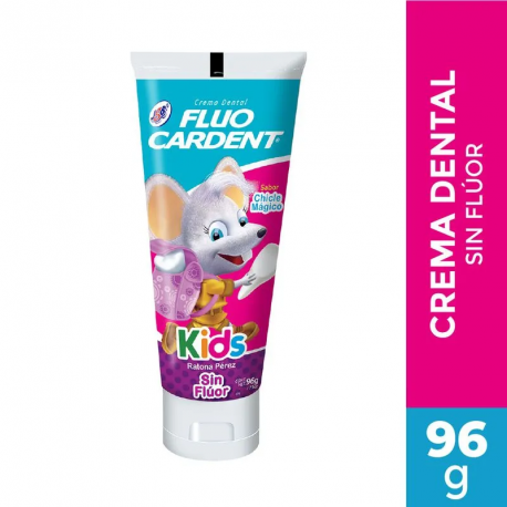 Crema Dental Fluocradent Kids Ratona Sin Fluor X 96gr