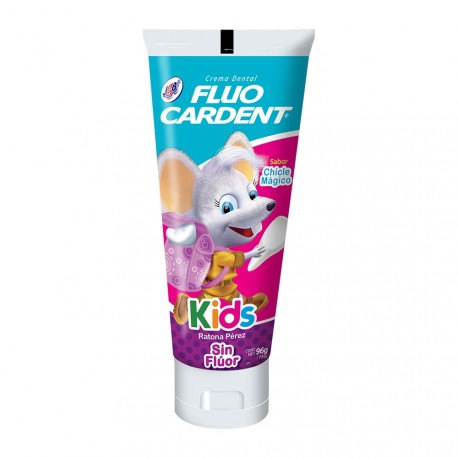 Crema Dental Fluocradent Kids Ratona Sin Flúor x 96g