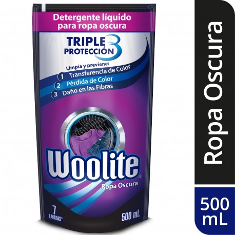 Detergente Woolite líquido Ropa oscura 500ml