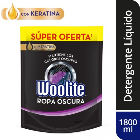 Detergente Woolite líquido Ropa oscura 1.8L