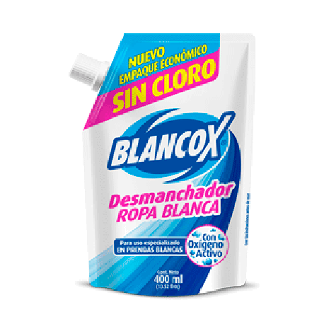 Desmanchador Liquido Blanco Blancox Doy Pack x 400 ml