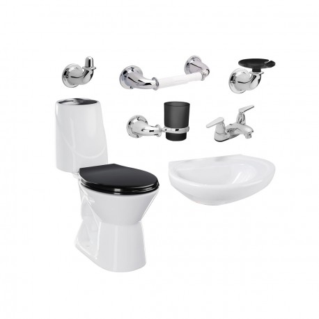 Combo Corona Happy Home Sin Semipedestal 4.8 Negro II