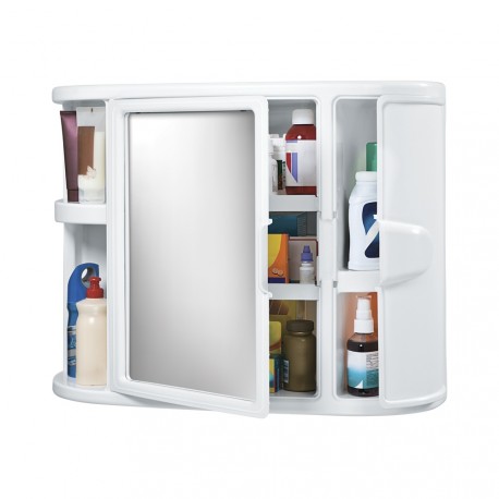 Gabinete Baño Con Espejo Blanco