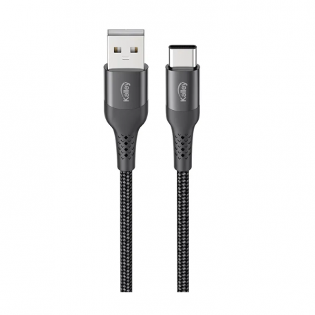 Cable KALLEY USB a USB-C de 1.0 Metro Negro