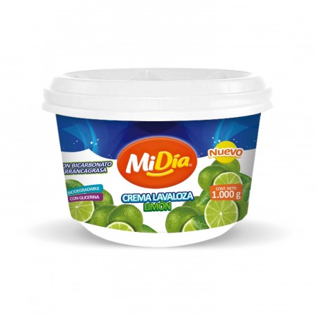 Lavaloza en crema MiDía Limón 1000Gr