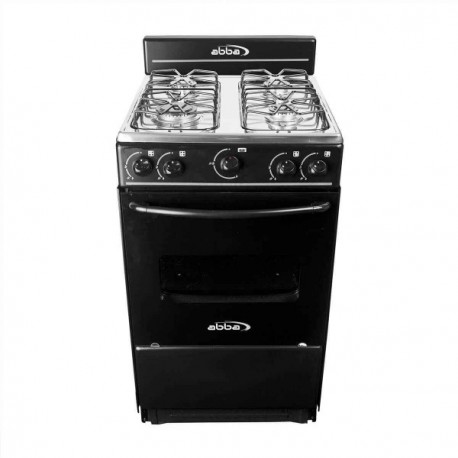 Estufa De Piso Abba Con Horno 4 Puestos Gas Natural AT1013 Negro
