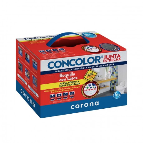 Boquilla Concolor Corona Junta estrecha Blanco Antihongos x2K   