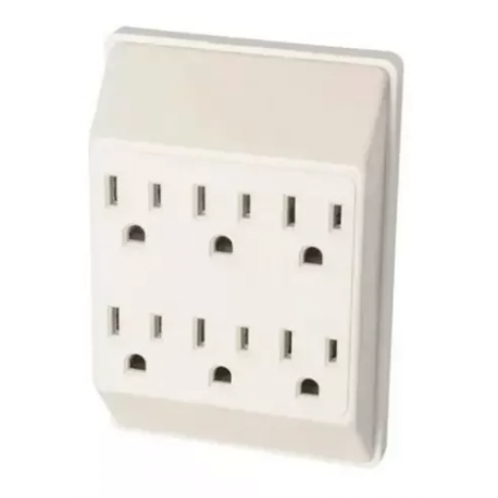 Multitoma Mercury X 6 Para Toma Doble Incrustar ECA33