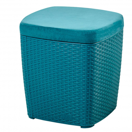 Puff Baúl MQ Capri Azul Petróleo